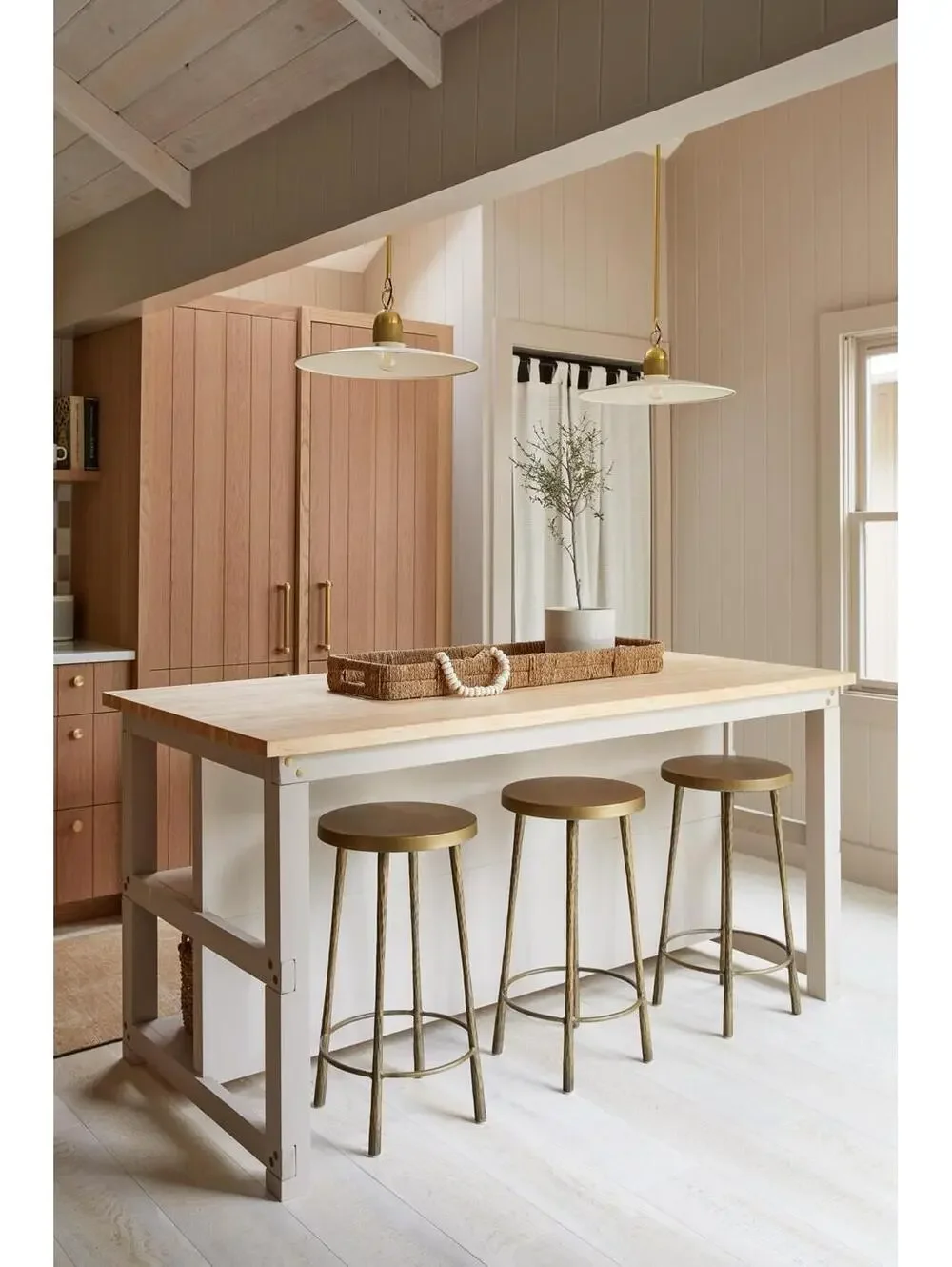 Mitzi/ Hudson Valley Leanna Pendant Light Brass 18” Modern Farmhouse
